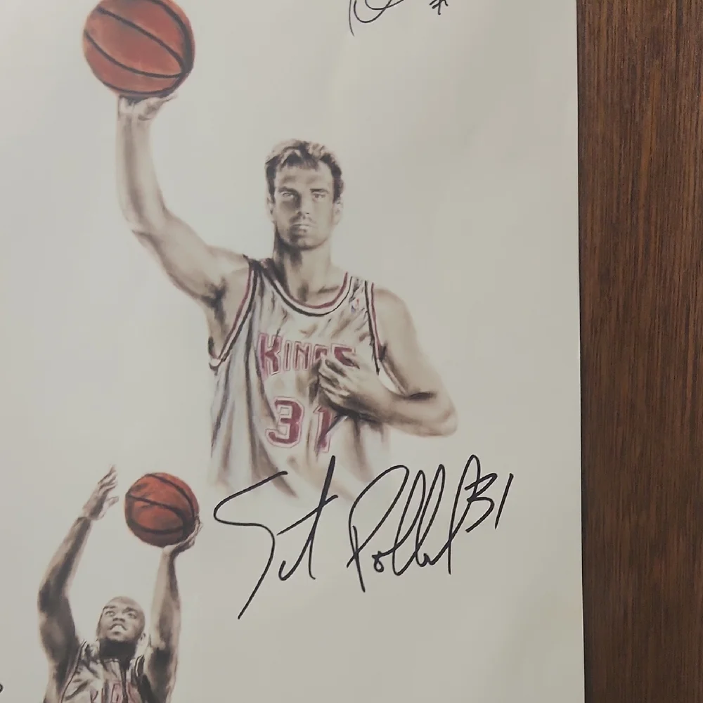 White and Black Sacramento Kings Wallpaper Wall Decor